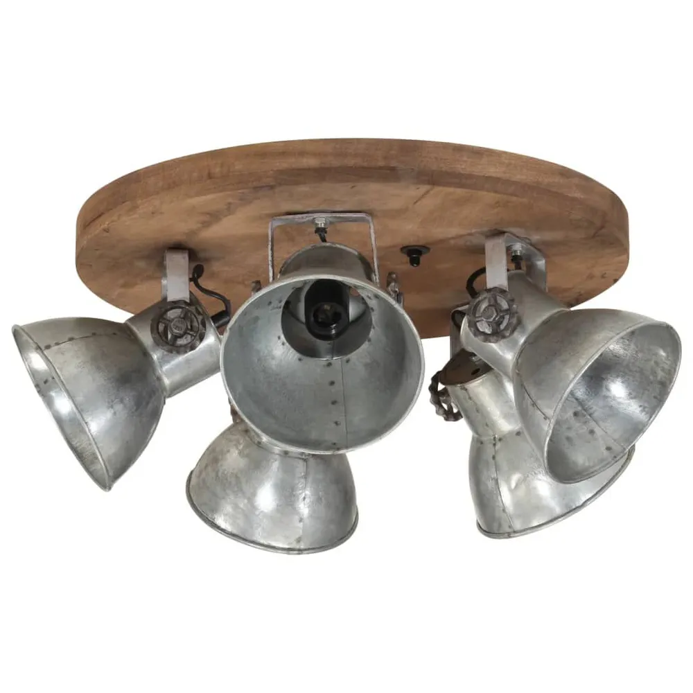 Plafondlamp 25 W E27 50x50x25 cm vintage zilverkleurig