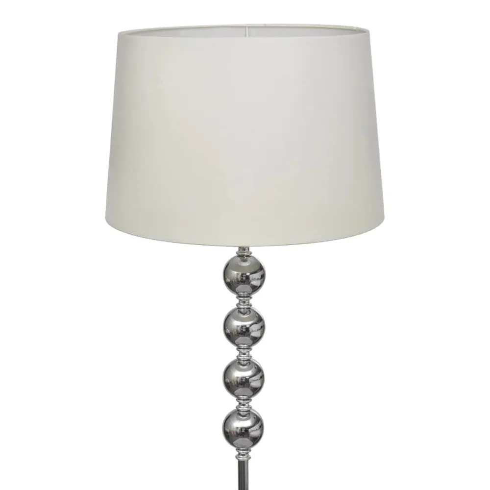 Vloerlamp met hoog standaard en 4 ballen wit