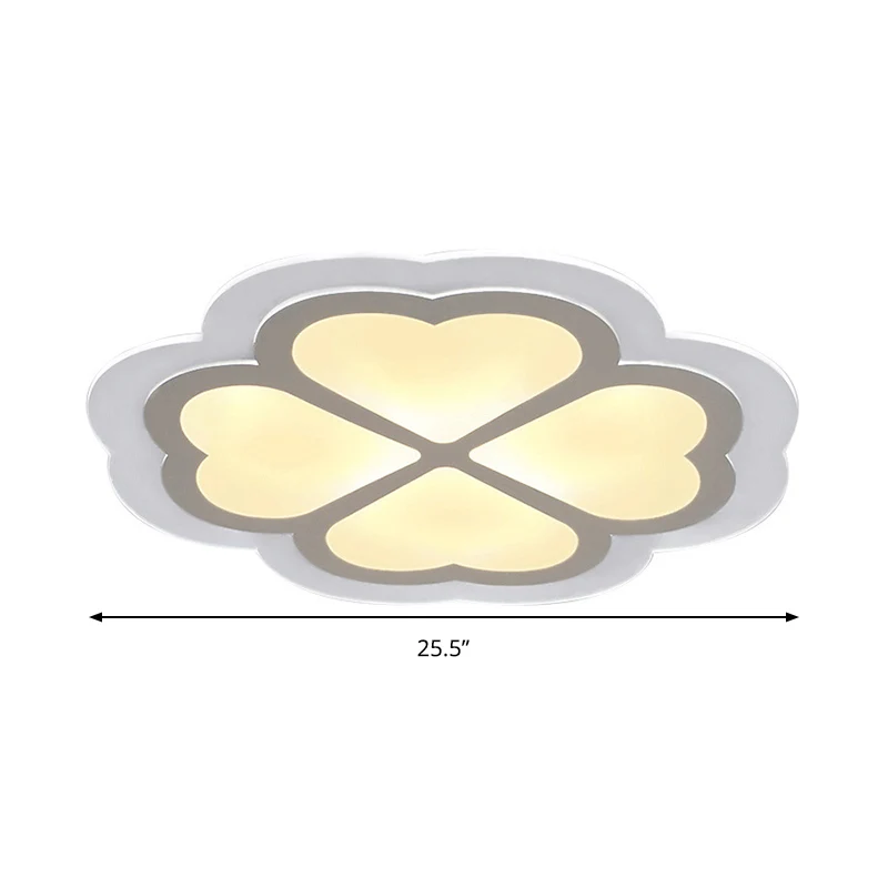 Professionele Kwaliteit Loving Heart Petal Flush plafondlamp Romantische acryl LED-plafondlamp wit voor verpleegkamer