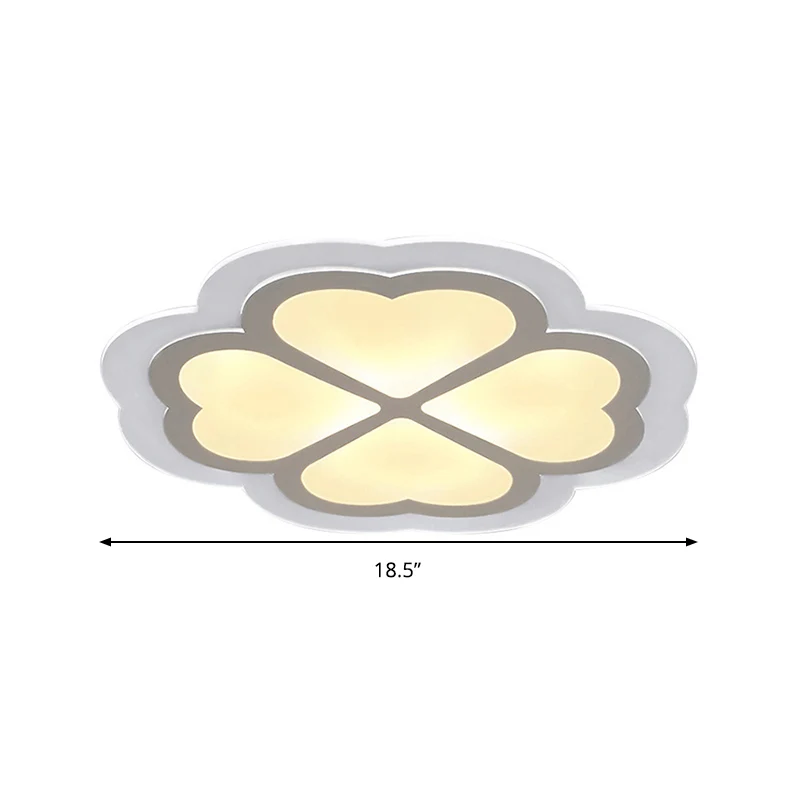 Professionele Kwaliteit Loving Heart Petal Flush plafondlamp Romantische acryl LED-plafondlamp wit voor verpleegkamer