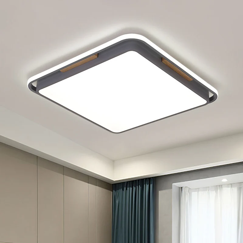 Square/Round Van metaal Flush Lighting Contemporary Grey/White LED Close to Ceiling Lamp Fixture White/Warm Light, 14"/18"...