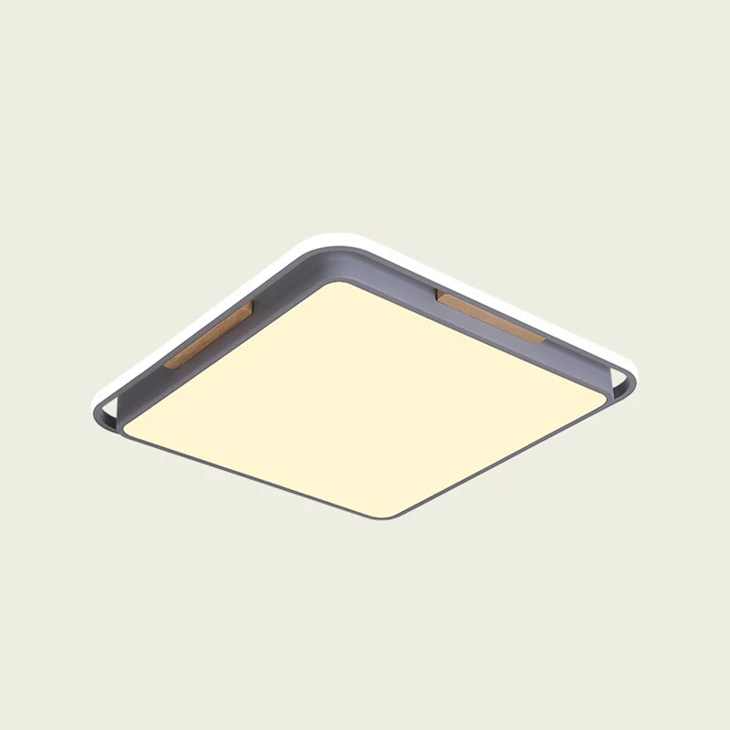 Square/Round Van metaal Flush Lighting Contemporary Grey/White LED Close to Ceiling Lamp Fixture White/Warm Light, 14"/18"...