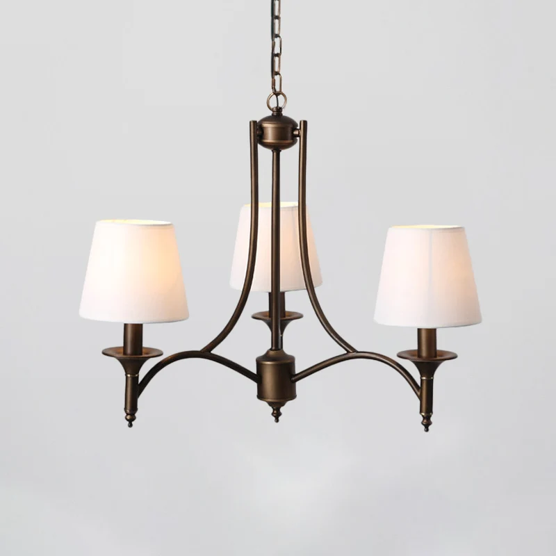 Premium Kwaliteit Set van taps toelopende stoffen hanglampen Rustieke 3/8-lichts hangende kroonluchter voor de woonkamer b...