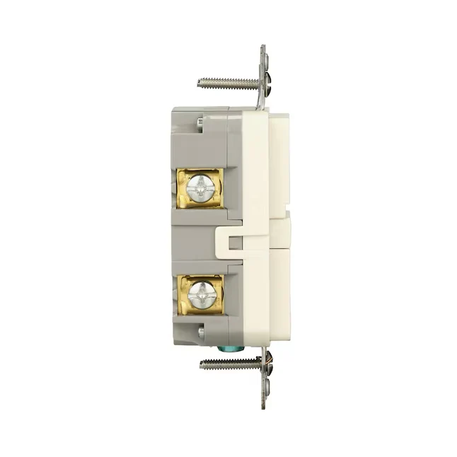 Eaton 15-Amp 125-volt GFCI Residential Decorator Outlet, Light Almond driepak