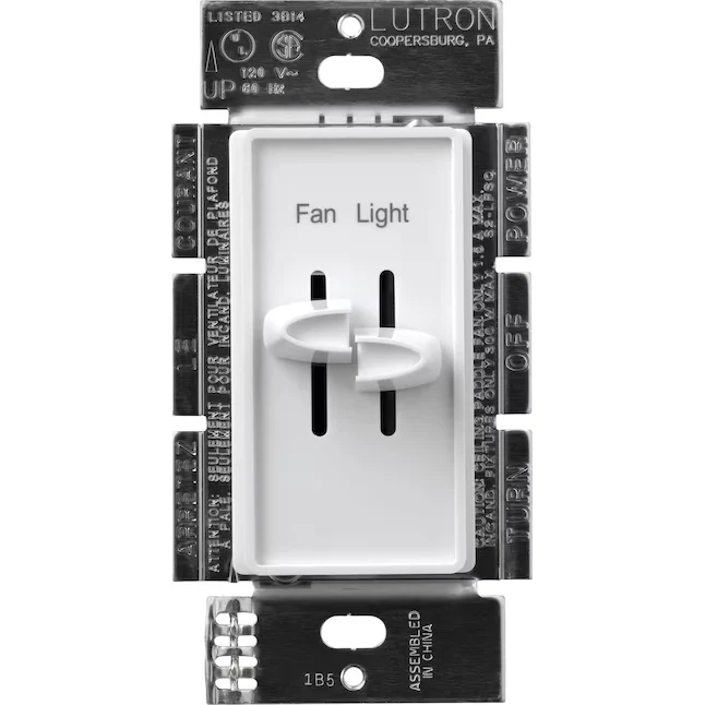 Lutron Skylark Incandescent 1.5-Amp 3-speed Wired Slide Fan Control, Ivoor