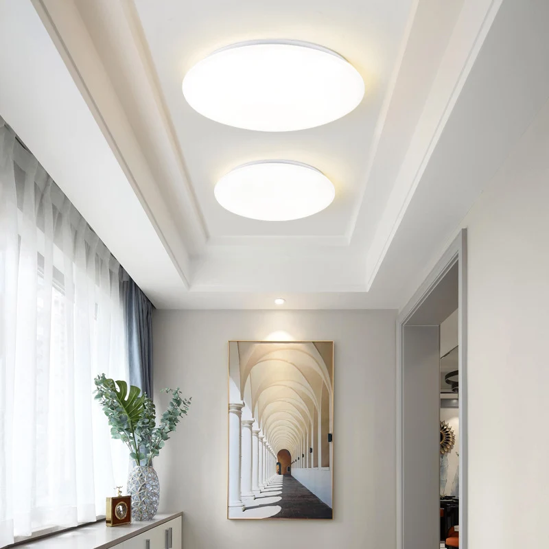 Simplicity Dome Flush Ceiling Light Kunststof glas Foyer LED Flush Mount Lighting White White