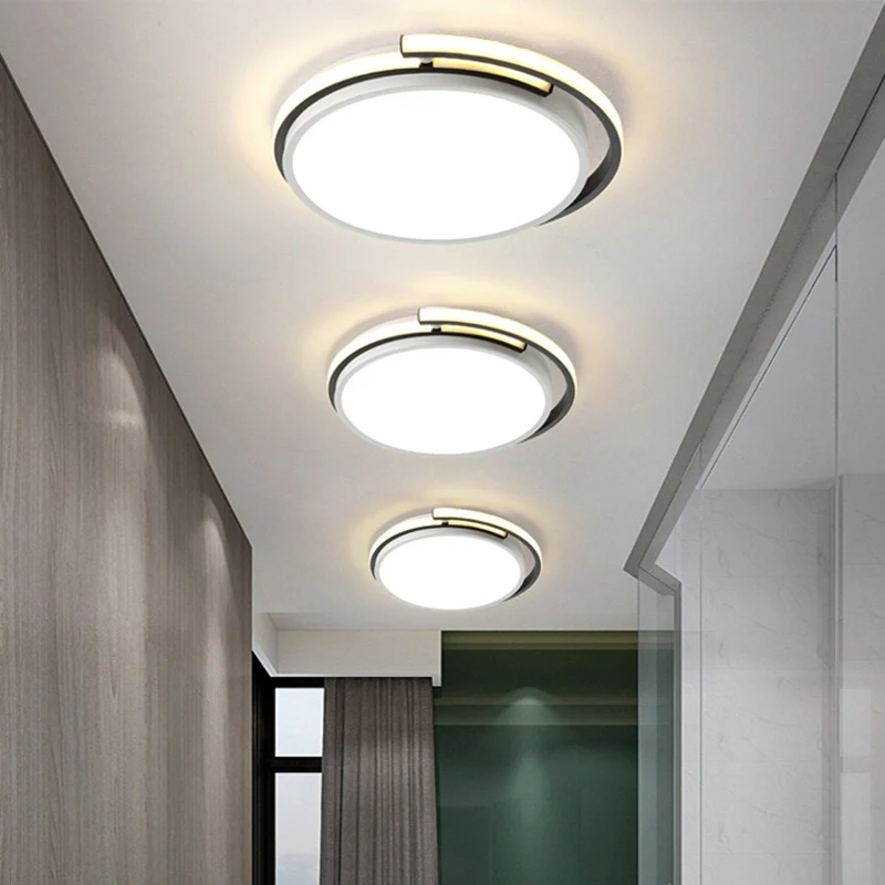 LED-ganginbouwlamp, minimalistische witte inbouwlamp met ronde acrylkap, 13"/18"/22,5" W inclusief batterijen