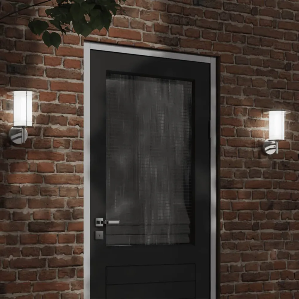 Oplaadbare LED Buitenwandlamp roestvrij staal zilverkleurig