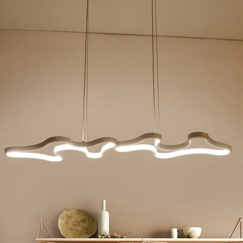 Professionele Waterdichte Actueel Twist Acrylic Ceiling Pendant LED Hanging Lamp Warm/White Light Inner/Outer Glow White