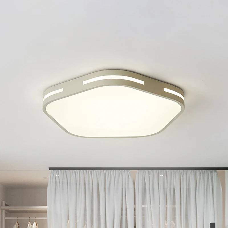 Professionele Waterdichte Bedroom LED Flush Ceiling Light Black/White Flush Mount Lamp Pentagram Plexiglas Shade, 15"/18.5...