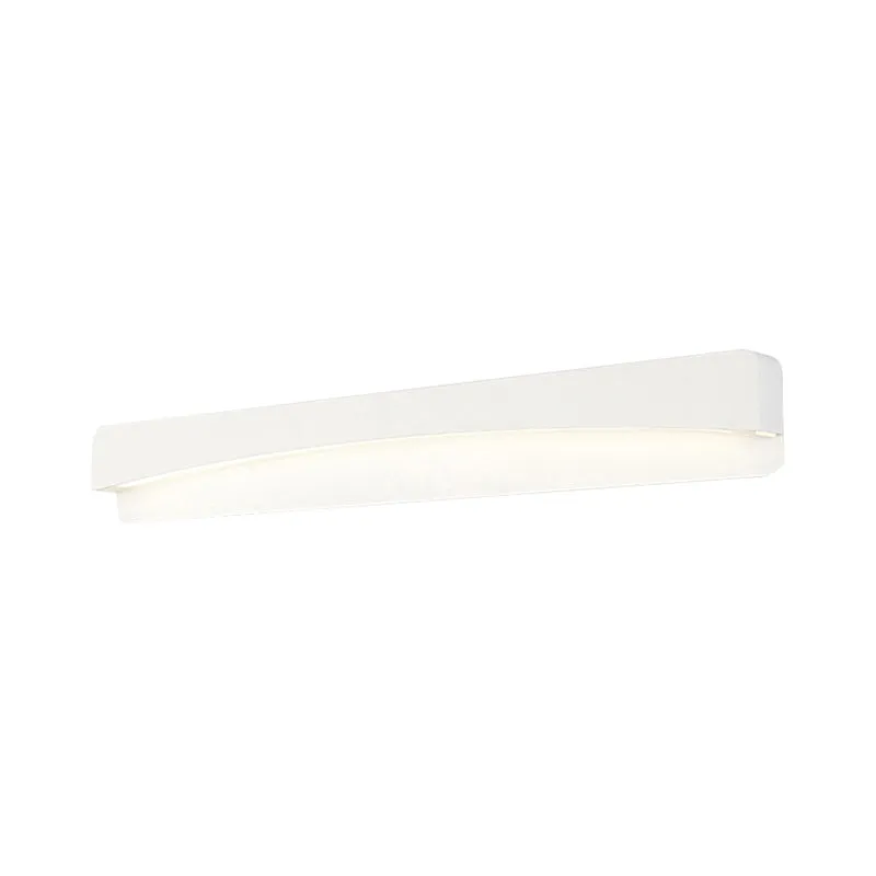 White Rectangular Wall Mounted Lighting Minimalist Style 16.5"/20.5" Dia LED Metal and Plexiglas Sconce Lamp White