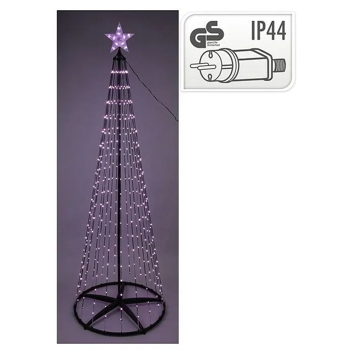 Decoratieve led-kerstverlichting Spiraalboom 370 LED - Zwart, Op netstroom, Led, Aantal lichtbronnen: 370 st.
