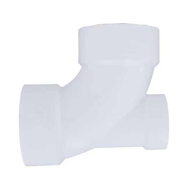 Charlotte Pipe 3- x 3- x 2- 90-Degree VINYL DWV Reducing Low Heel Elbow