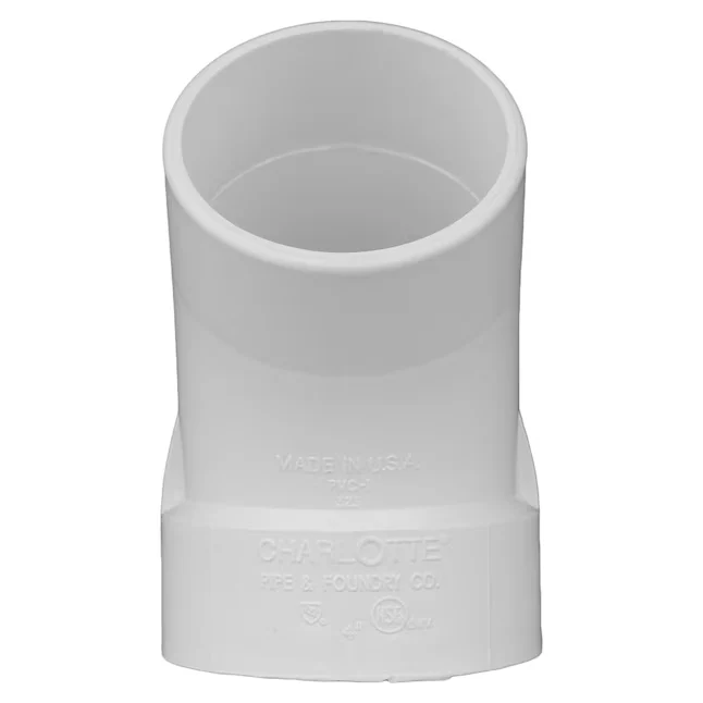 Charlotte Pipe 3- 45-Degree VINYL DWV Street Elbow