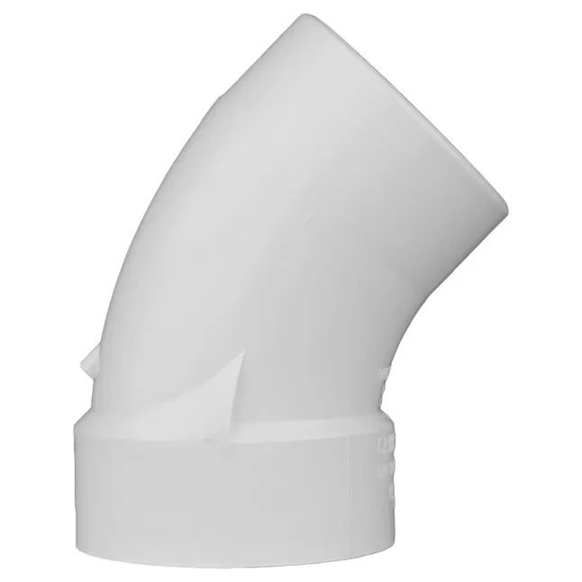 Charlotte Pipe 3- 45-Degree VINYL DWV Street Elbow