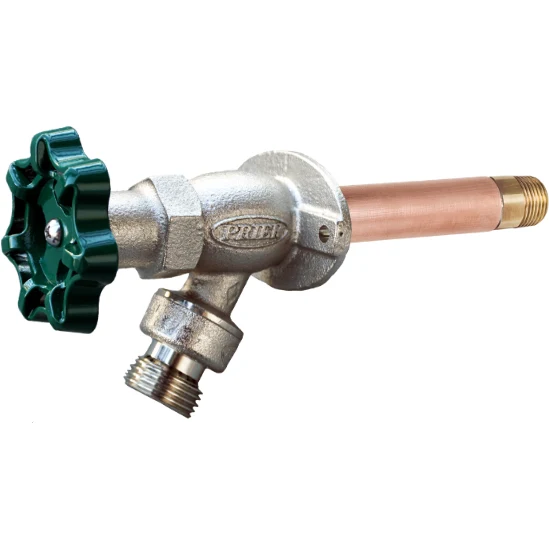 Zware Industrie Prier P-154X 4" Hose Thread Anti-Siphon Vacuum Breaker Wall Hydrant; 1/2" PEX **Lead Free** - P-154X04-LF
