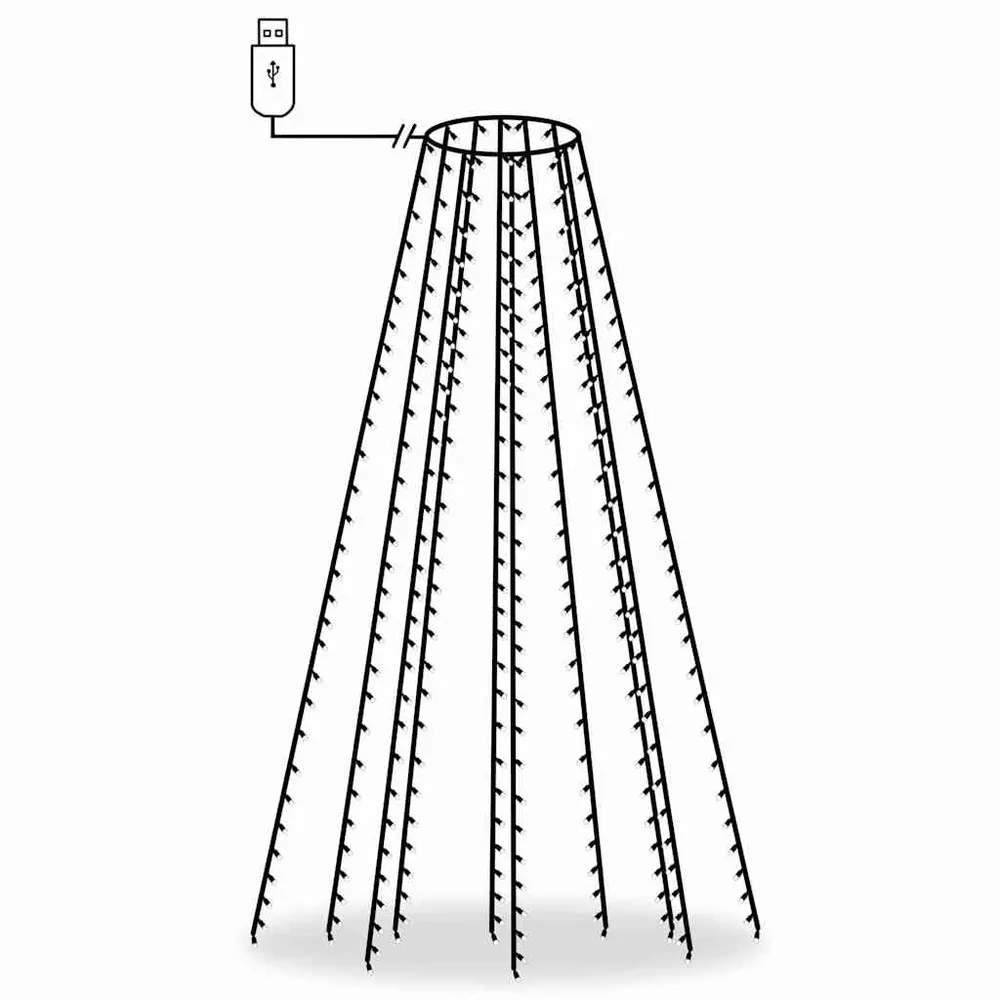 Kerstboomverlichting met 150 LED's net 150 cm