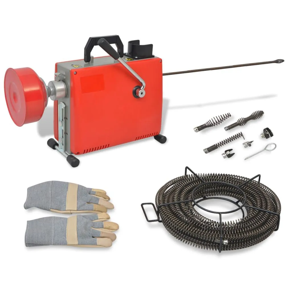 Leidingreinigingsmachine 250 W 15 m x 16 mm 4,5 m x 9,5 mm voor Metaalbewerking