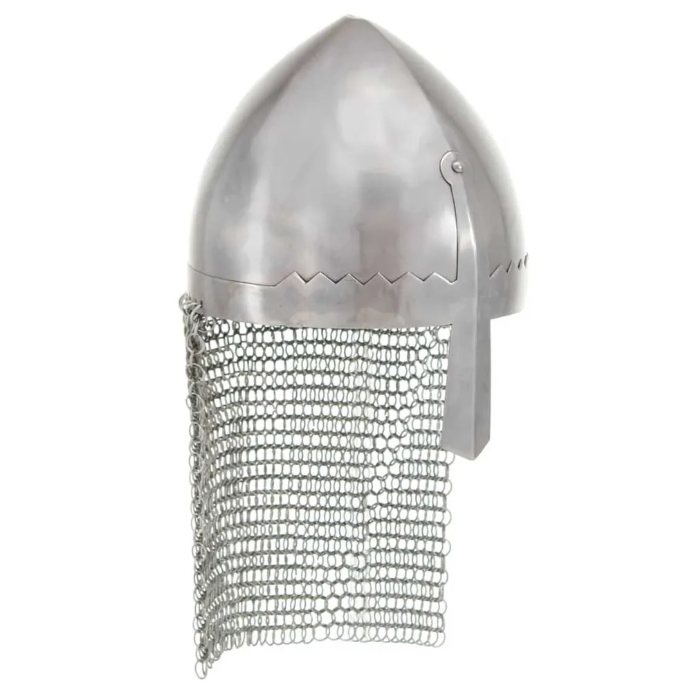 Ridderhelm replica LARP staal zilverkleurig met Levenslange Garantie