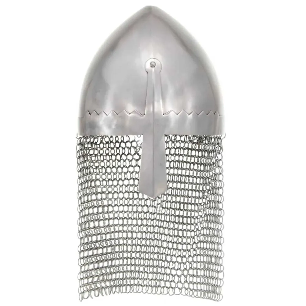 Ridderhelm replica LARP staal zilverkleurig met Levenslange Garantie