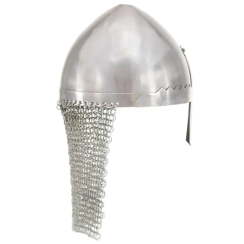 Ridderhelm replica LARP staal zilverkleurig met Levenslange Garantie