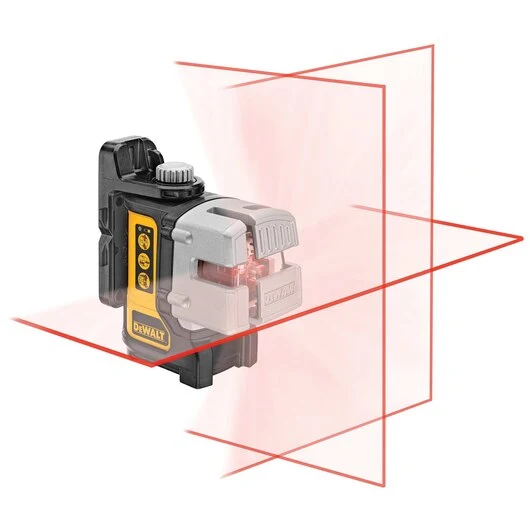DEWALT Line Laser, Self-Leveling, Rood, 3-Beam voor Professioneel Gebruik