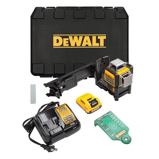 Industrieel Grade DEWALT 12V MAX* Groen 3 X 360 Line Laser Kit
