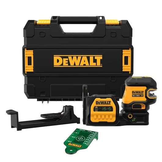 Muurprojectie DEWALT 20V MAX* Cordless Cross Line Groen Laser Kit