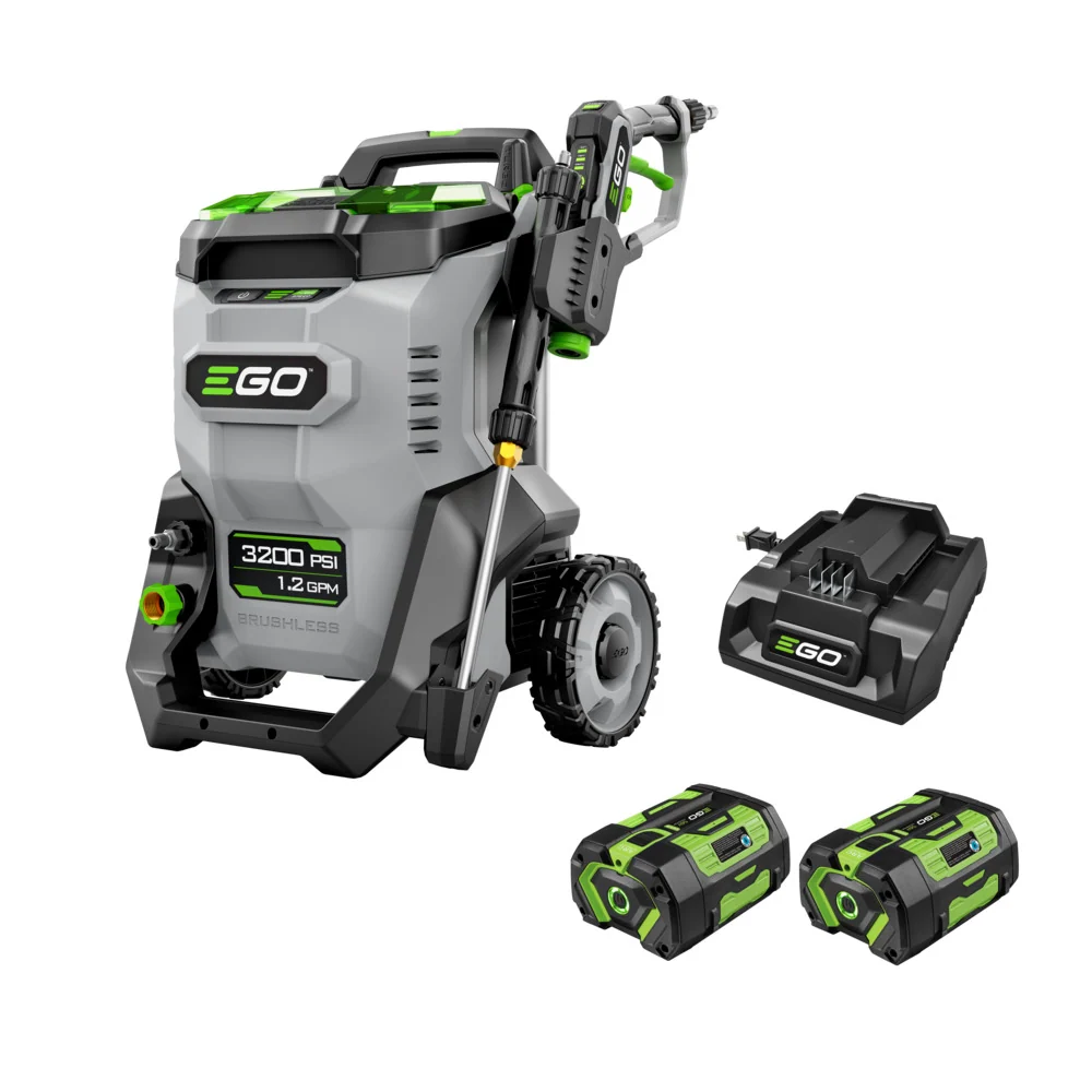 EGO Power+ HPW3204-2 Accu 3200 PSI Pressure Washer 2 x 6.0Ah Batteries and 320W Charger