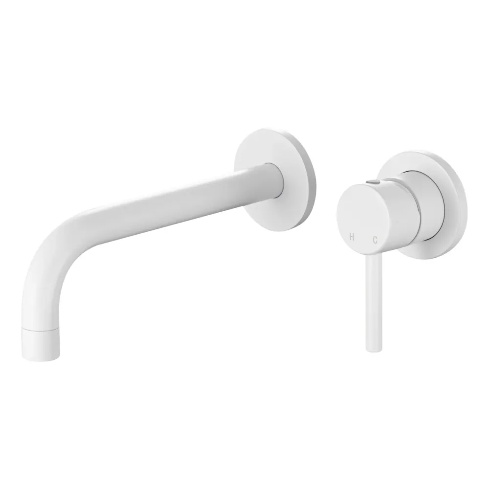 Built- basin mixer Moon series matte white messing