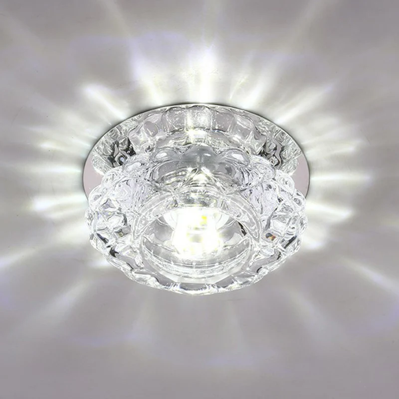 Heldere bloemenschaduw inbouwverlichting Minimalistisch kristal LED-inbouwarmatuur voor foyer