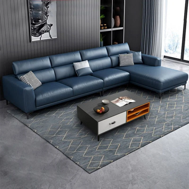 Instelbaar Sectional 35.43" H Stain Resistant Square Arm Sectional 98l