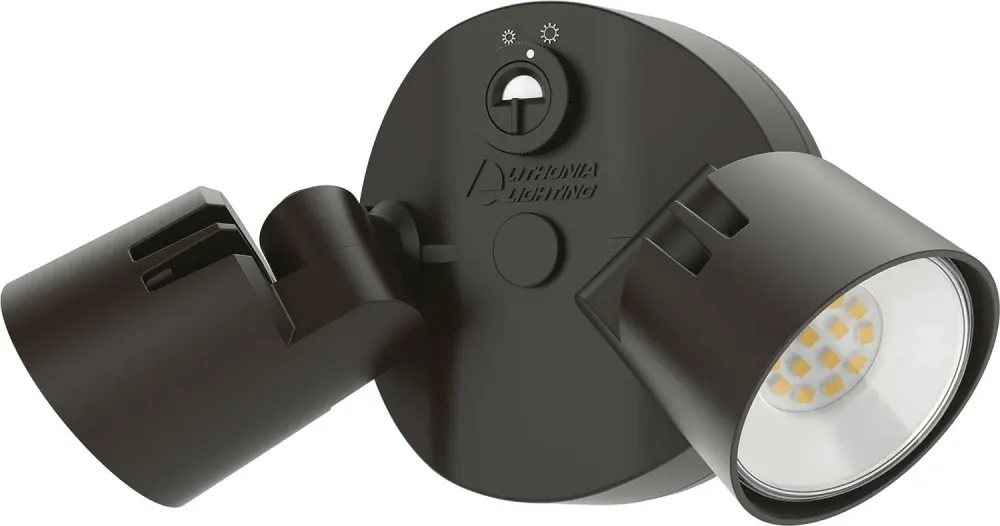 Lithonia Lighting HomeGuard Security Flood Lights 1750-2750 Lumens, 2-Light, Photocell Sensor, Dark Brons