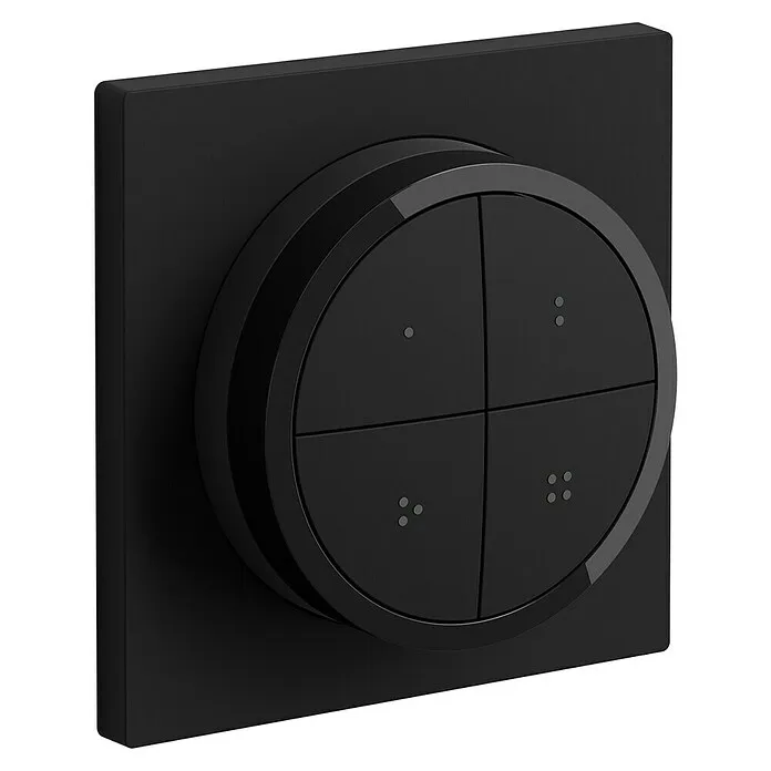 Philips Hue Lichtbesturing Hue Tap Dialswitch - 6 x 6 x 2 cm, Geschikt voor Zelflerend Home: Ja, Zwart, Dimbaar