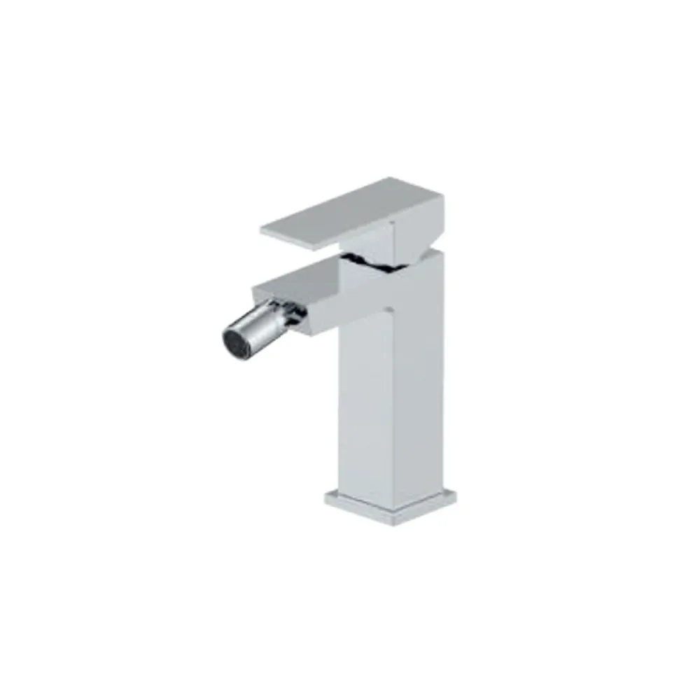 Single-lever bidet mixer RubiFlux Rose series - Metaalglans