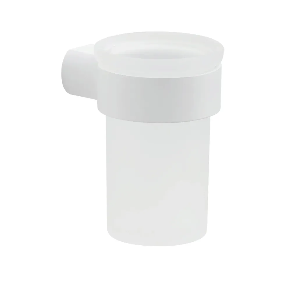 Wall toothbrush holder Messing and Cromall Gedy Pirenei series - Matte White