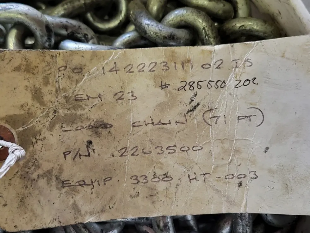 71 ft. Load Chain 2263500 met Opvangbak