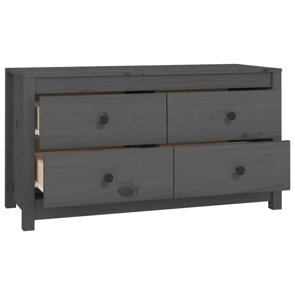 Dressoir 100x40x54 cm massief grenenhout grijs
