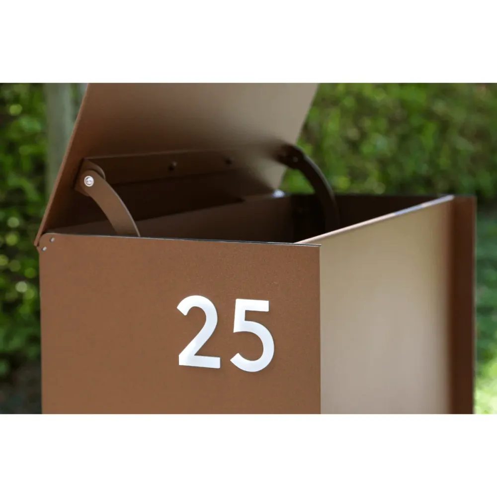 Wandmontage eSafe Dropbox Medium Pakketbrievenbus Cortenstaal look