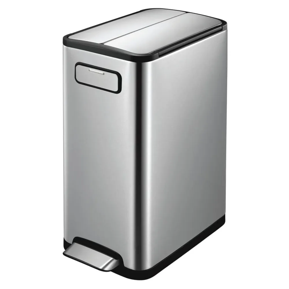 Mechanische EKO Pedaalemmer Ecofly 45 L matzilverkleurig