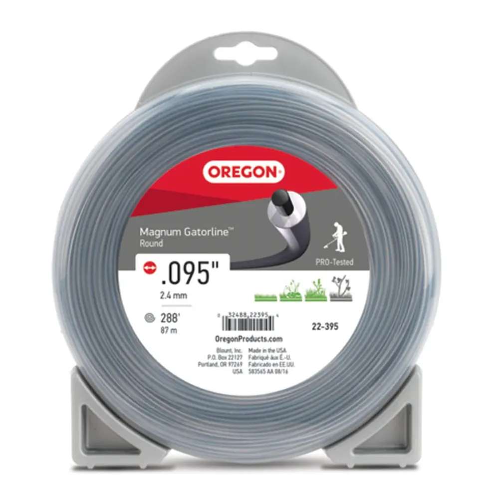 Oregon 22-395 Gatorline Magnum Round .095 Trimmer Line met 2 lithium batterijen