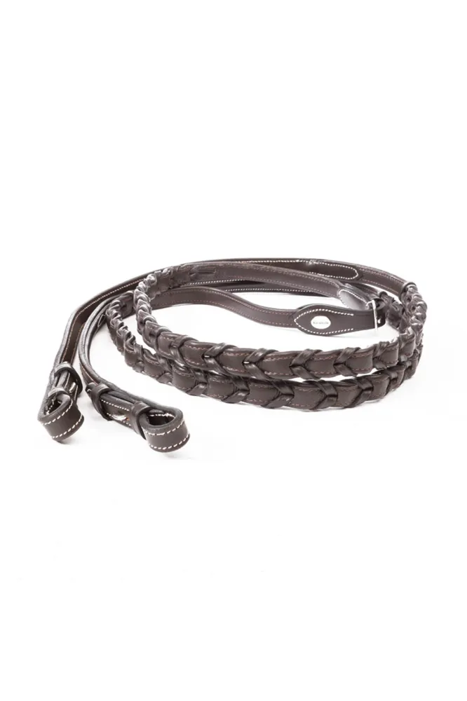 Soft Hunter Reins Plaited, 19 mm Brown F