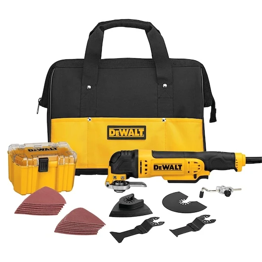 DEWALT Oscillating Tool Kit, Corded, 3-Amp, 29 Pieces met 2 Accu's en Lader
