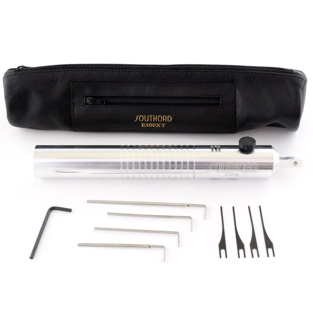 Lock Pick Gun - SouthOrd E500XT Electric 4.5V Max Edition + Case etc. CE Goedgekeurd
