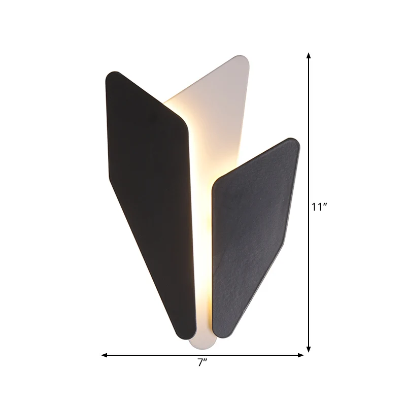 Splicing nachtkastje wandlamp blaker metaal LED eigentijdse wandgemonteerde lamparmatuur zwart, warm/wit helder - Met Dimf...