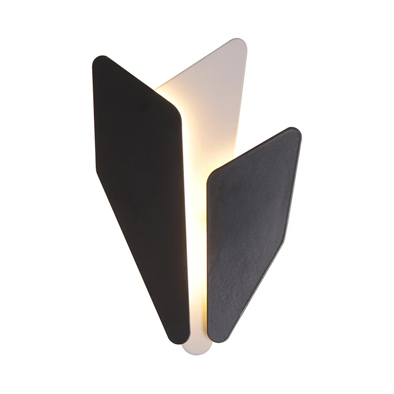 Splicing nachtkastje wandlamp blaker metaal LED eigentijdse wandgemonteerde lamparmatuur zwart, warm/wit helder - Met Dimf...