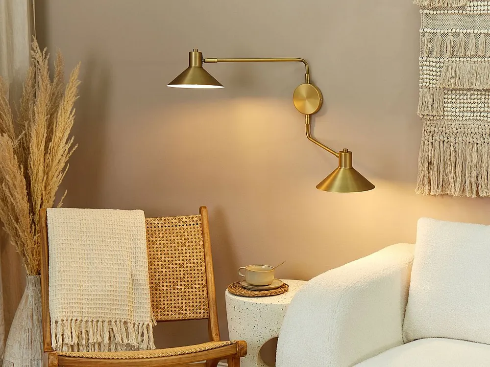 Wandlamp metaal goud KADASSA - Met Dimfunctie