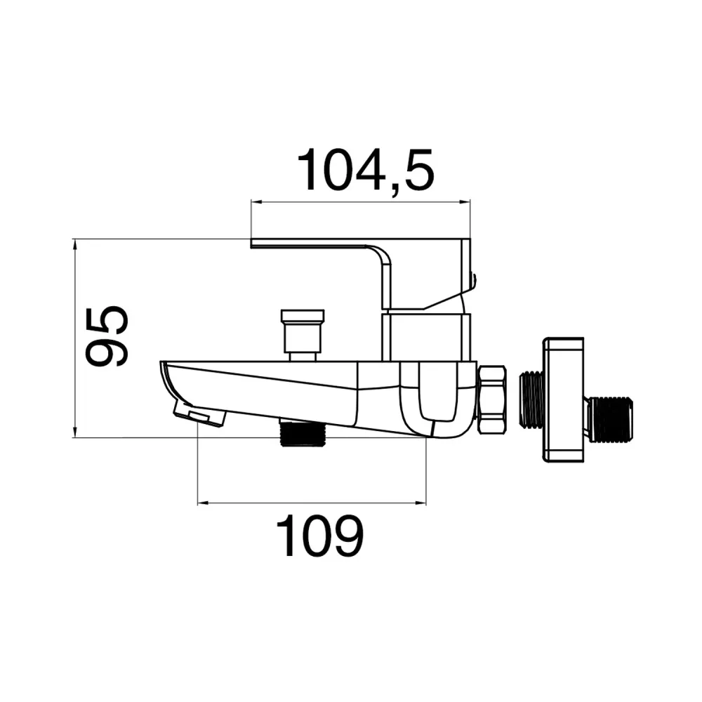 Multifunctioneel Composition mixers langdurig washbasin, bidet, and Nix bathtub chrome-plated brass