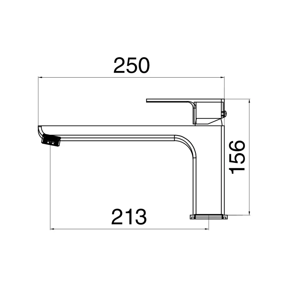 Pair extra lang basin and bidet mixers Nix series chrome-plated brass