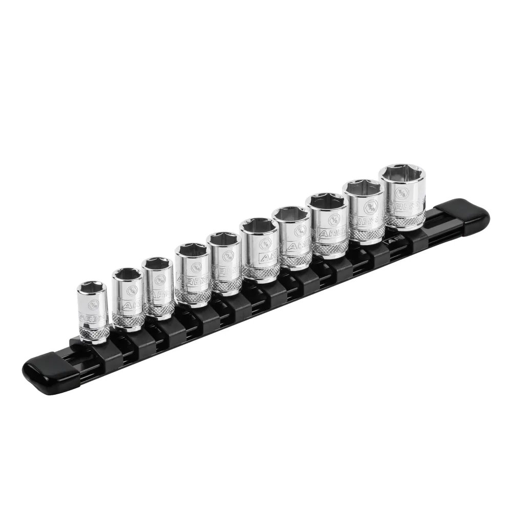 ARES 60074 - 1/4-Inch Drive Zwart 9.84-Inch Socket Organizer